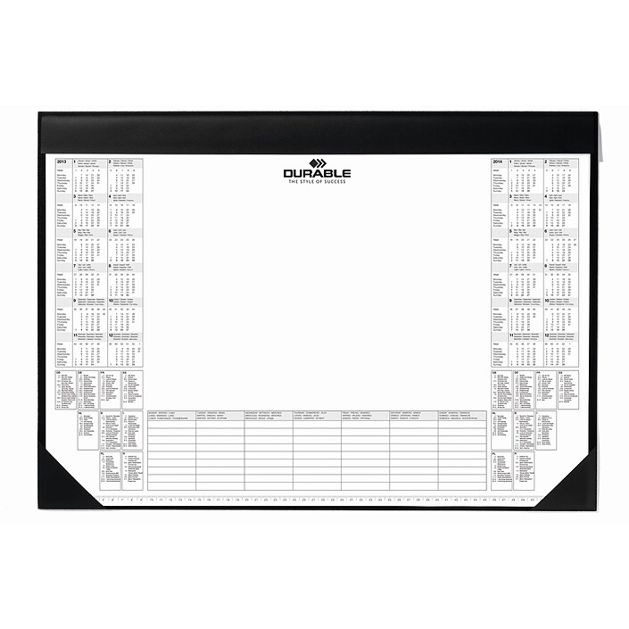 DURABLE Sous-main calendrier Bloc Memo 59 x 42 cm Noir