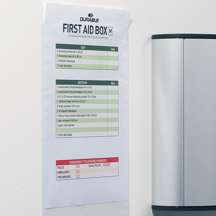 Acheter DURABLE Sachet de 10 Porte-étiquettes POCKETFIX adhésifs A4