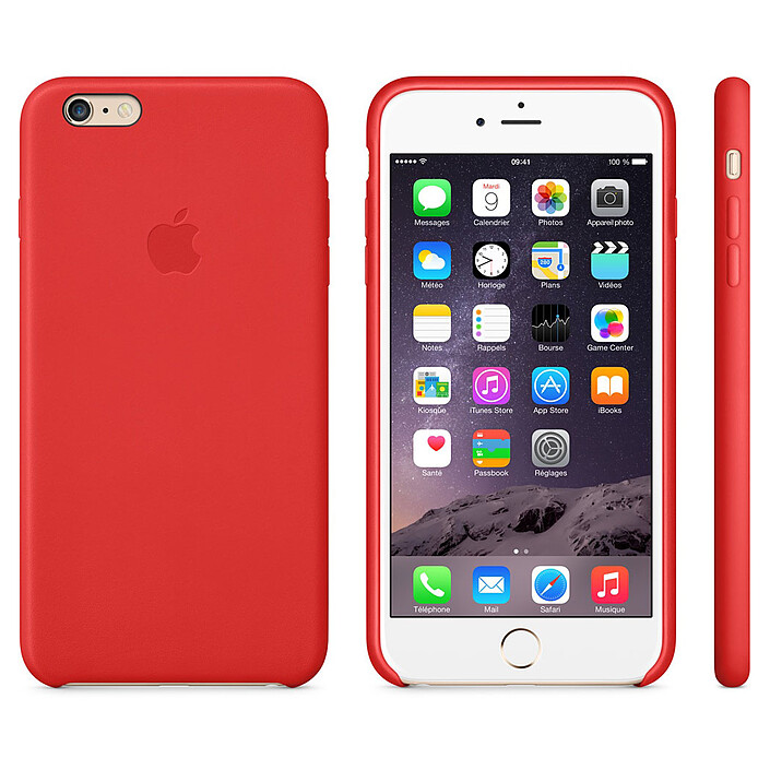 Apple iPhone 6 Plus Leather Case Red 