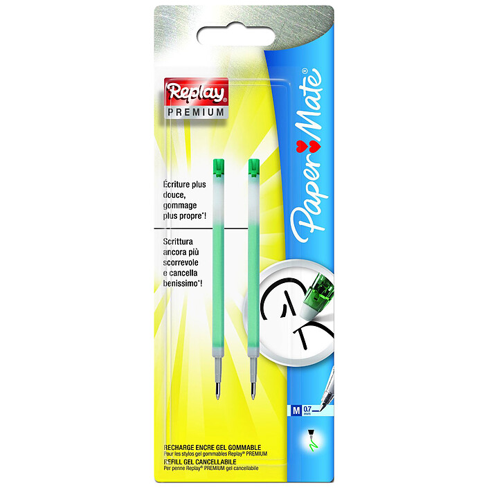 Paper Mate Replay Premium Recharge Vert x 2