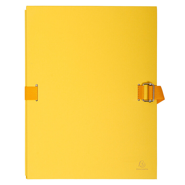 Exacompta Chemise à sangle papier toilé avec rabat Jaune