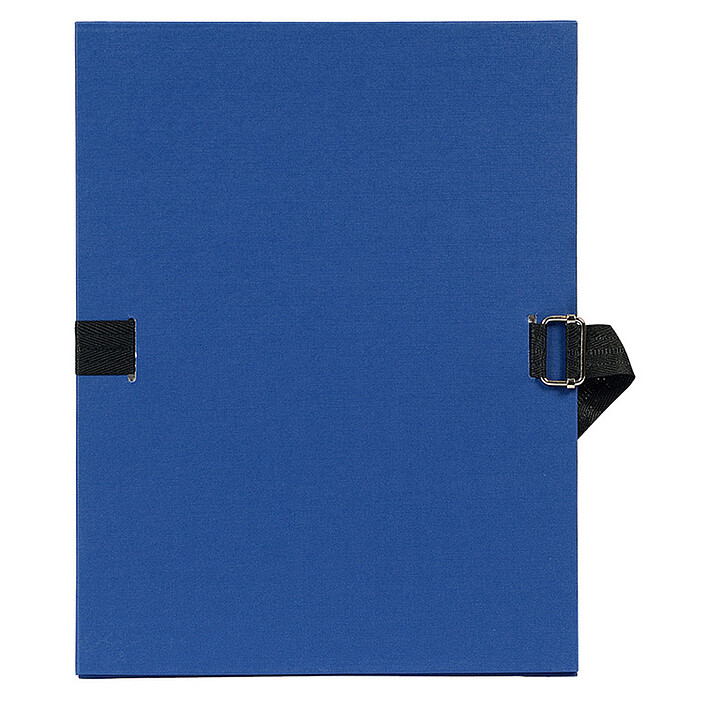 Exacompta Chemise à sangle papier toilé Bleu roy