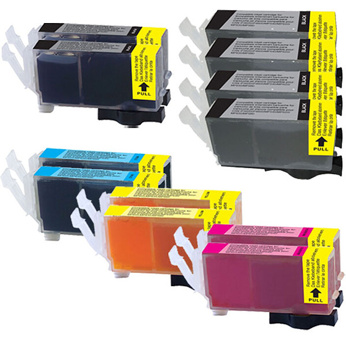 Megapack cartucce compatibili Canon PGI-520/CLI-521 (Ciano, magenta, giallo e nero)