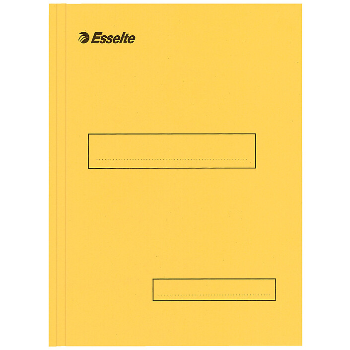Esselte lot de 100 chemises 2 rabats jaune