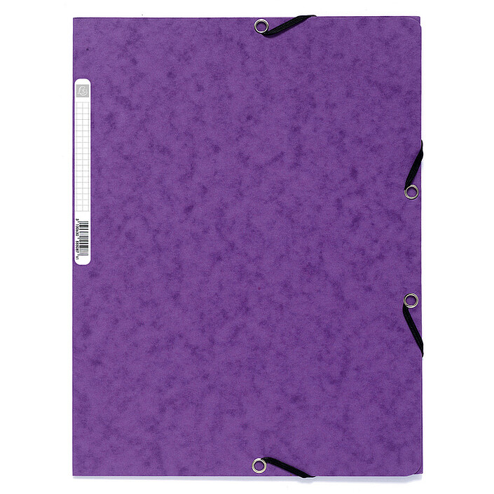 Exacompta Chemises 3 rabats élastiques 400g Violet x 25