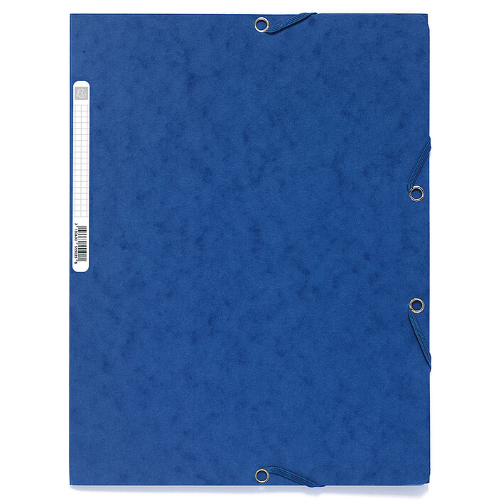 Exacompta Chemises 3 rabats élastiques 400g Bleu x 25