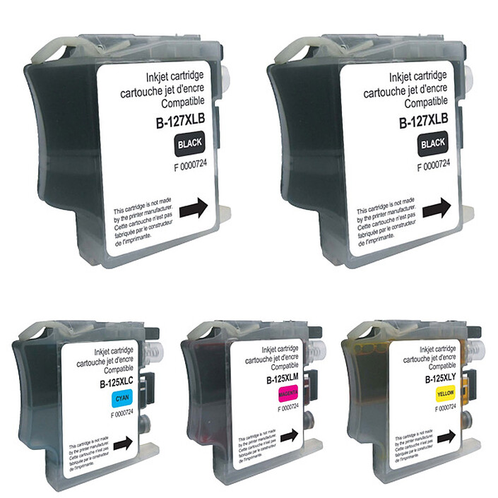Cartucce compatibili Brother LC127XL/LC125XL (ciano, magenta, giallo, nero)