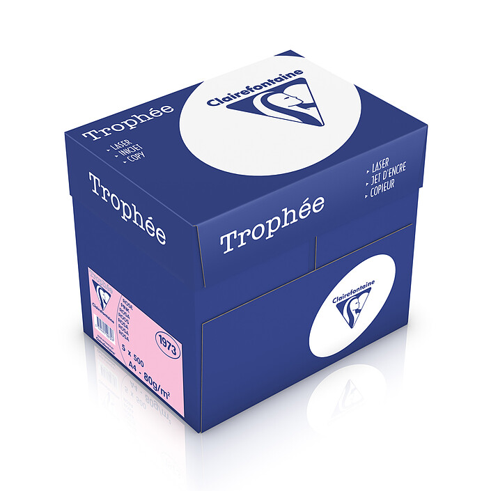 Clairefontaine Trophée A4 Ramette 500 feuilles 80g Rose X5