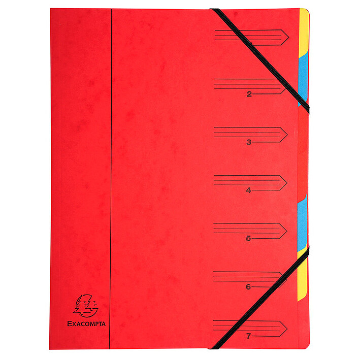 Exacompta Trieur 7 touches Rouge