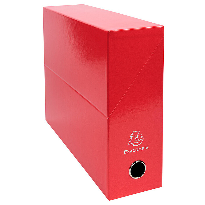 Exacompta Iderama Boite de transfert pelliculée dos 90 mm Rouge