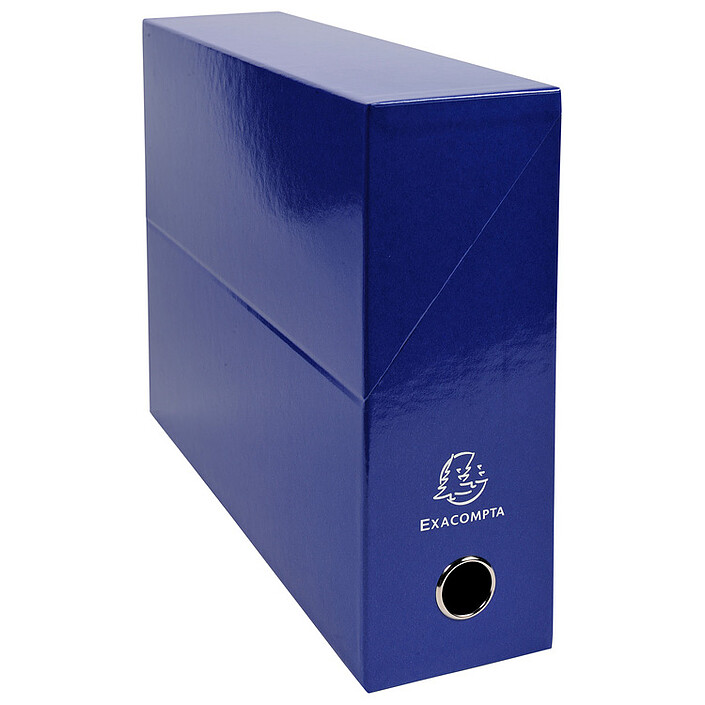 Exacompta Iderama Boite de transfert pelliculée dos 90 mm Bleu foncé