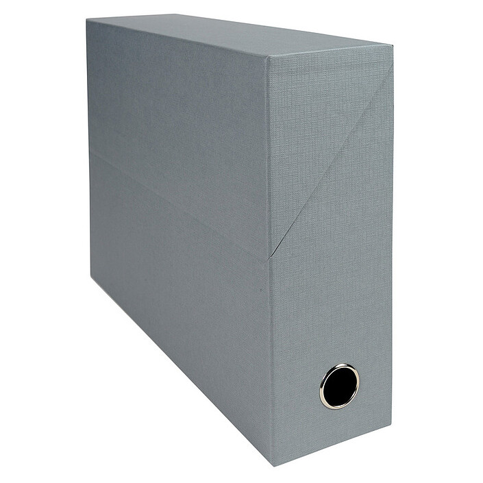 Exacompta Boite de transfert en papier toilé dos 90 mm Gris
