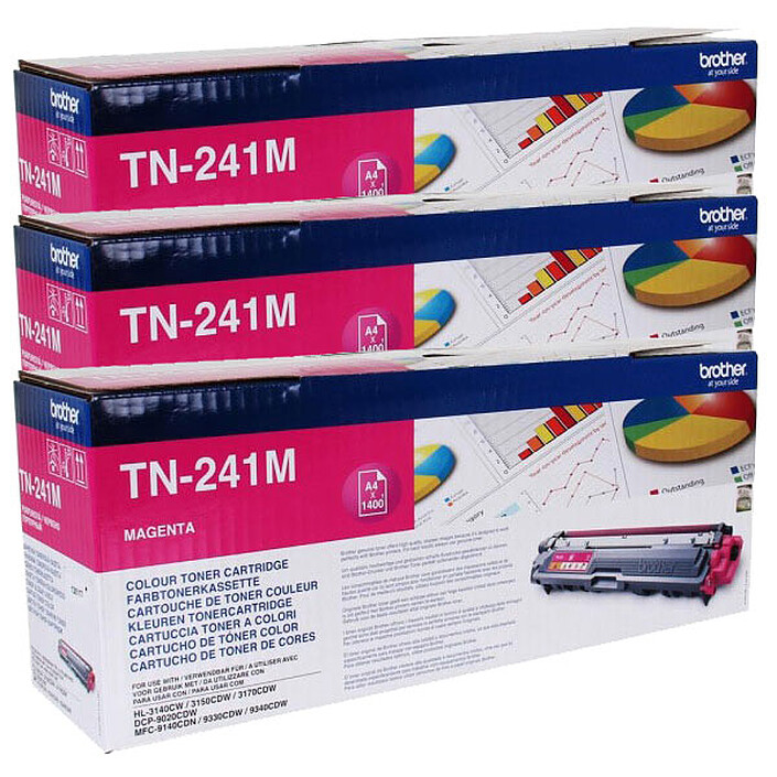 Brother TN-241M x 3 (Magenta)