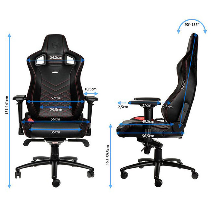 Noblechairs Epic (nero/rosso) economico