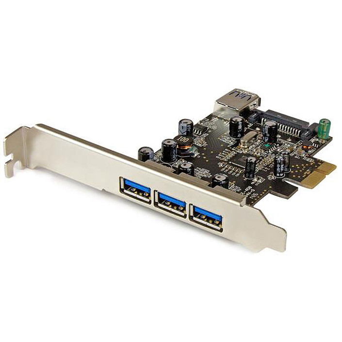 StarTech.com PCI-E controller card (4 USB 3.0 Type-A ports - 1 internal and 3 external) 
