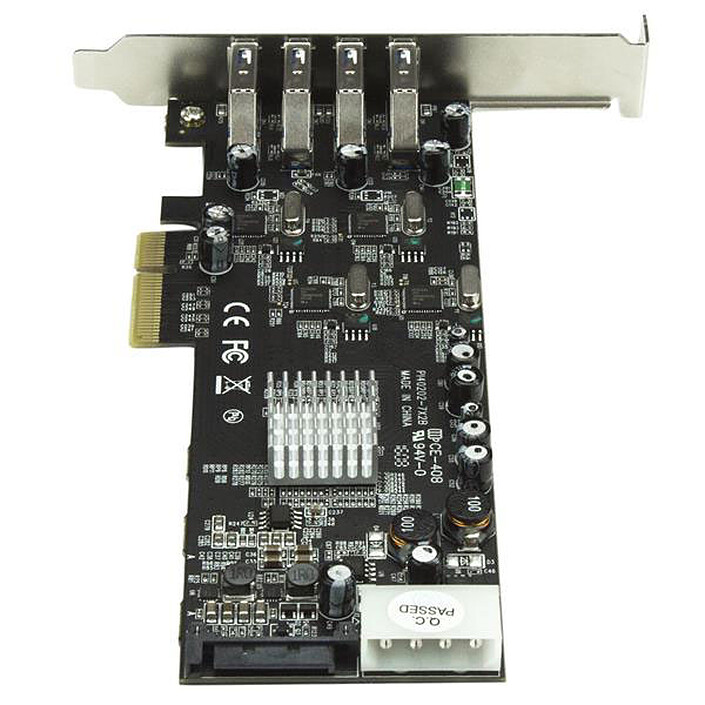 Avis StarTech.com Carte contrôleur PCI-E (4 ports USB 3.0 Type-A - SATA / LP4)