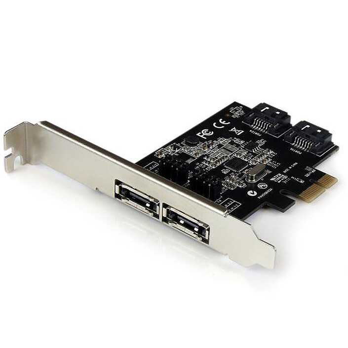 StarTech.com PCI-E controller card with 2 internal SATA III ports and 2 external eSATA ports 