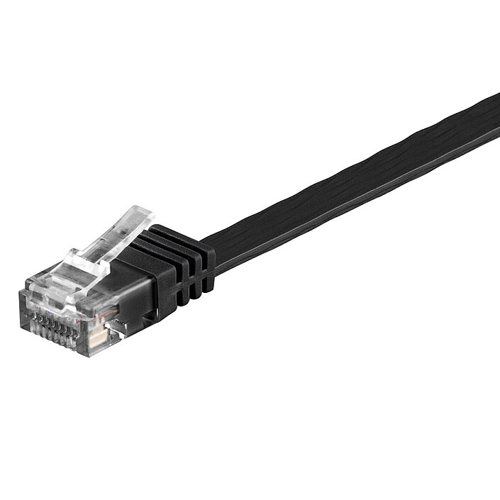 Cavo piatto RJ45 categoria 6 U/UTP 0,5 m (nero)