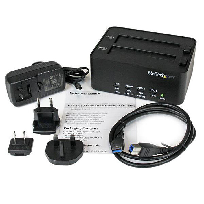 StarTech.com Duplicateur et effaceur autonome de disques durs USB 3.0 pas cher