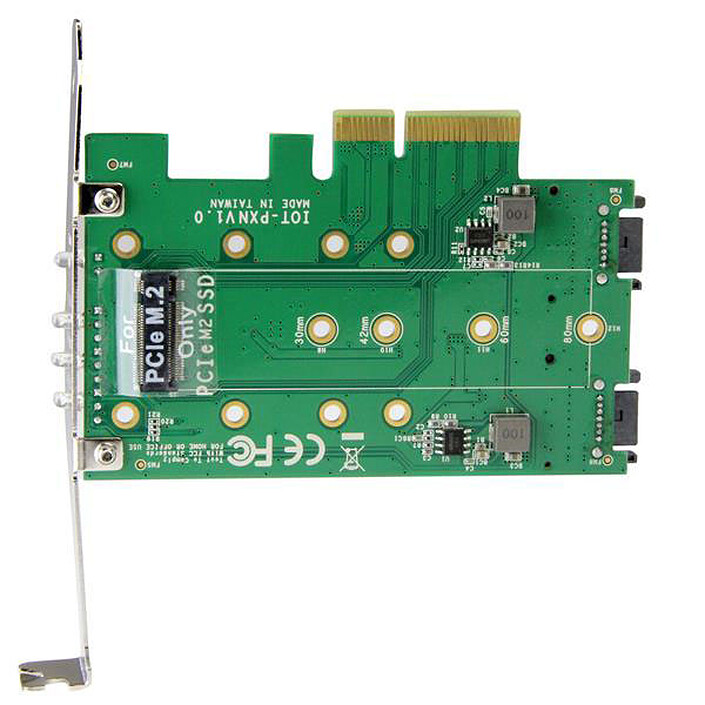 StarTech.com Carte contrôleur PCI-Express 4x (2x M.2 SATA III + 1x M.2 PCI-e NVMe) pas cher