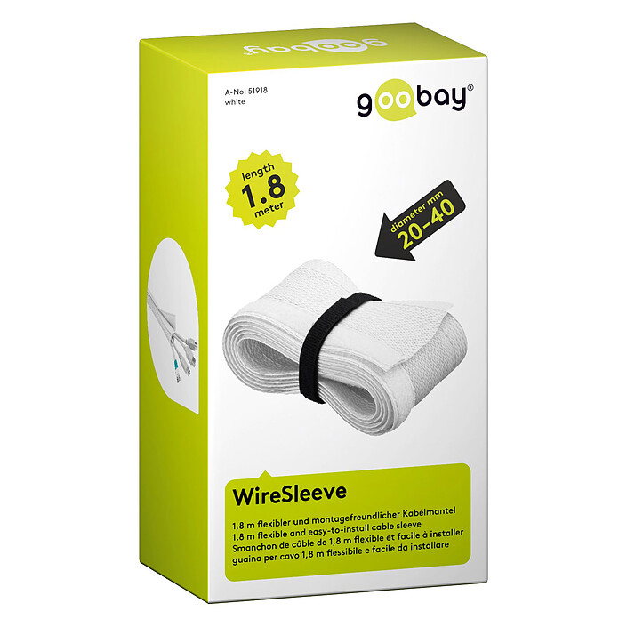 Nota Goobay WireSleeve Bianco