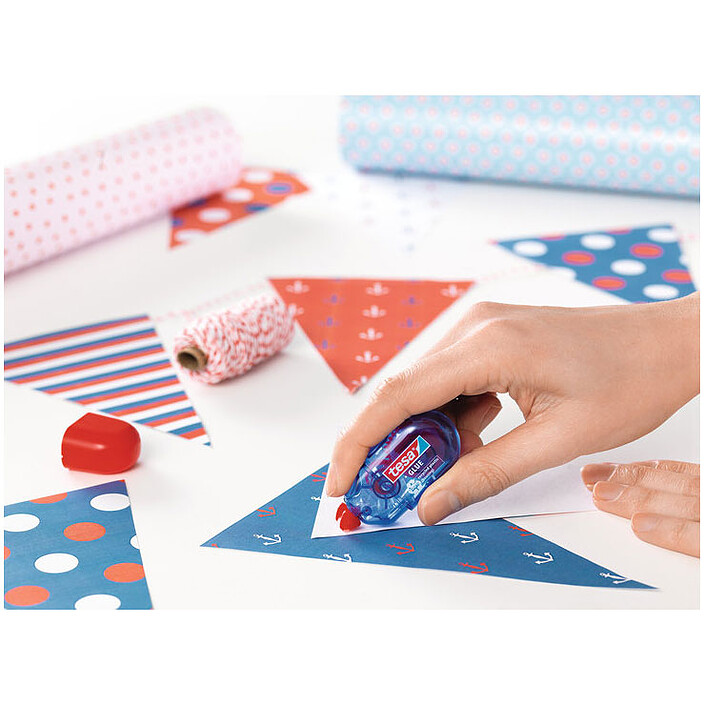 tesa Mini Roller Colle permanente ecoLogo x 2 pas cher
