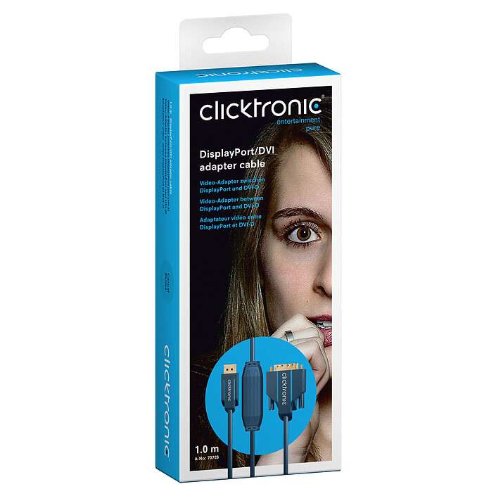 Clicktronic câble DisplayPort / DVI-D (1 mètre) pas cher