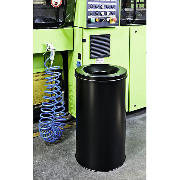 DURABLE Corbeille anti-feu 60 litres Noir pas cher