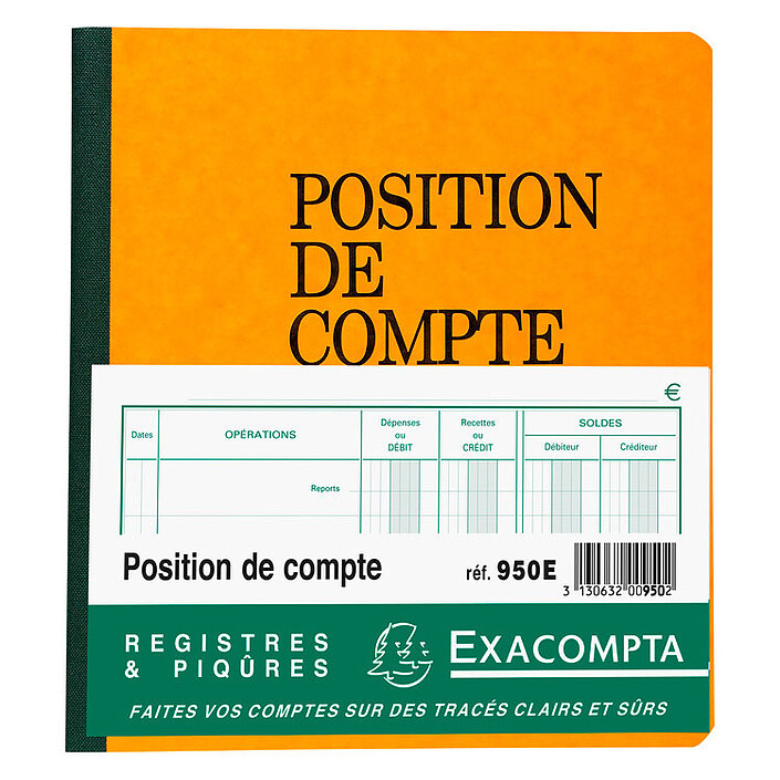 Exacompta Piqûre position de comptes
