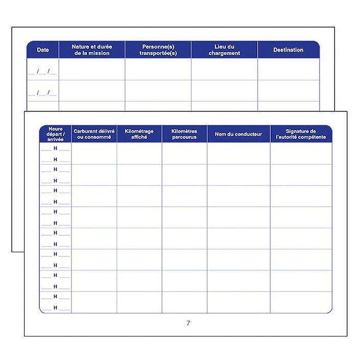 Avis Elve Carnet de bord pour véhicules de service 150 x 215 mm