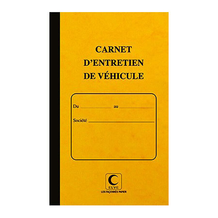Elve Carnet d'entretien de véhicule 210 x 130 mm