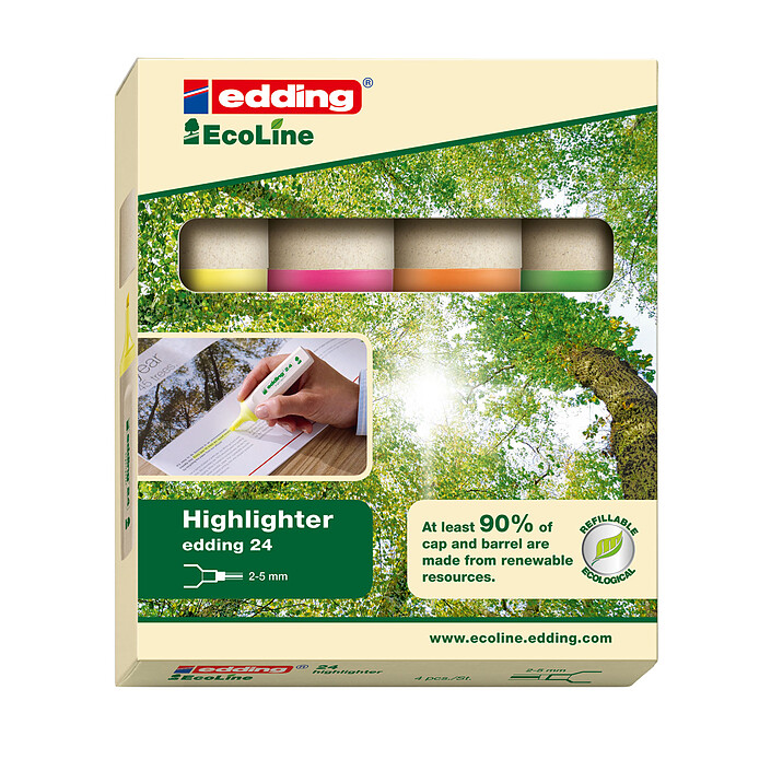 Edding EcoLine e24 - set de 4 couleurs