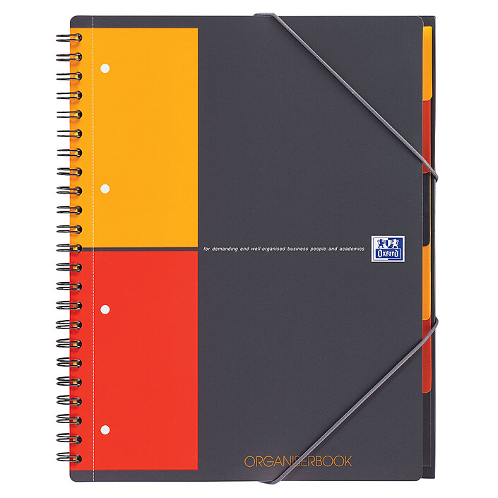 Oxford OrganiserBook Cahier A4+ 160 pages petits carreaux