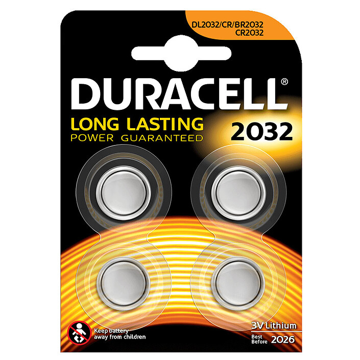 Duracell 2032 Lithium 3V (par 4)
