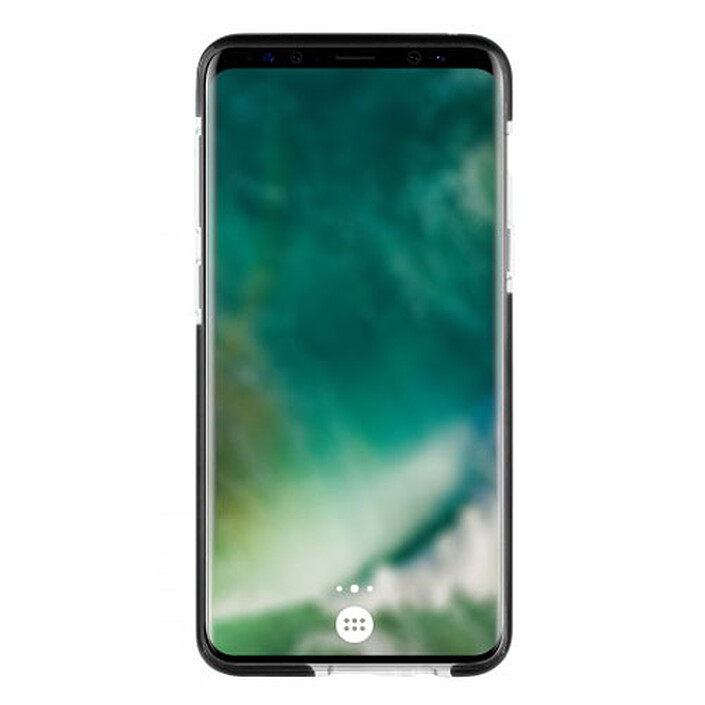 xqisit Coque Mitico Bumper TPU Transparent/Noir Galaxy S9+