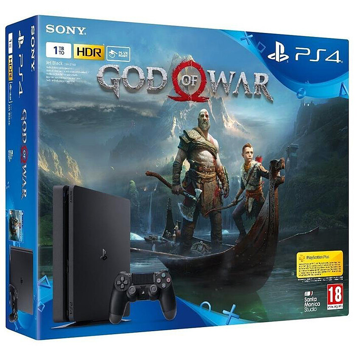 Sony PlayStation 4 Slim (1 To) + God of War · Reconditionné