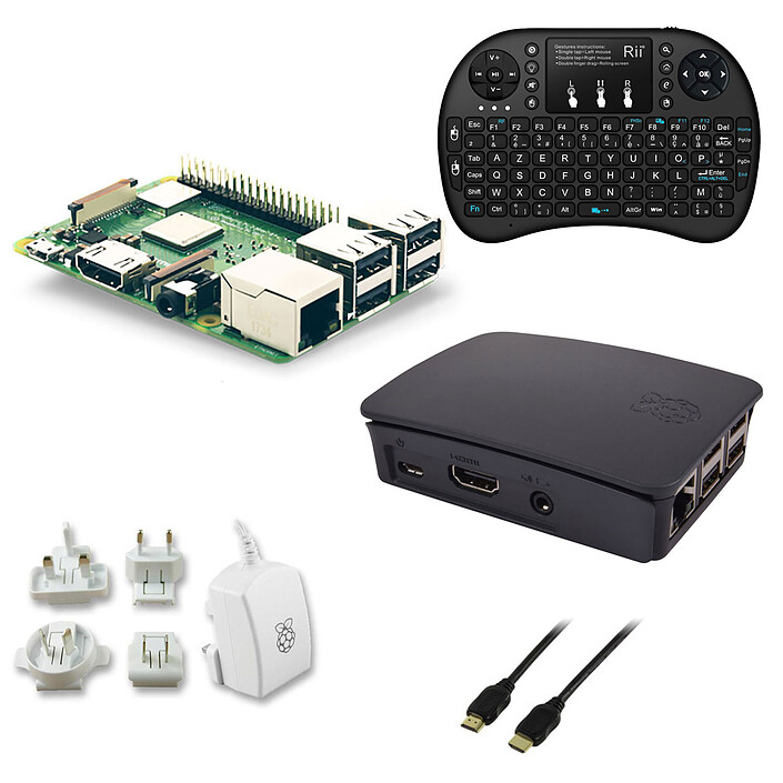 Raspberry Pi 3+ Multimedia Kit (noir)