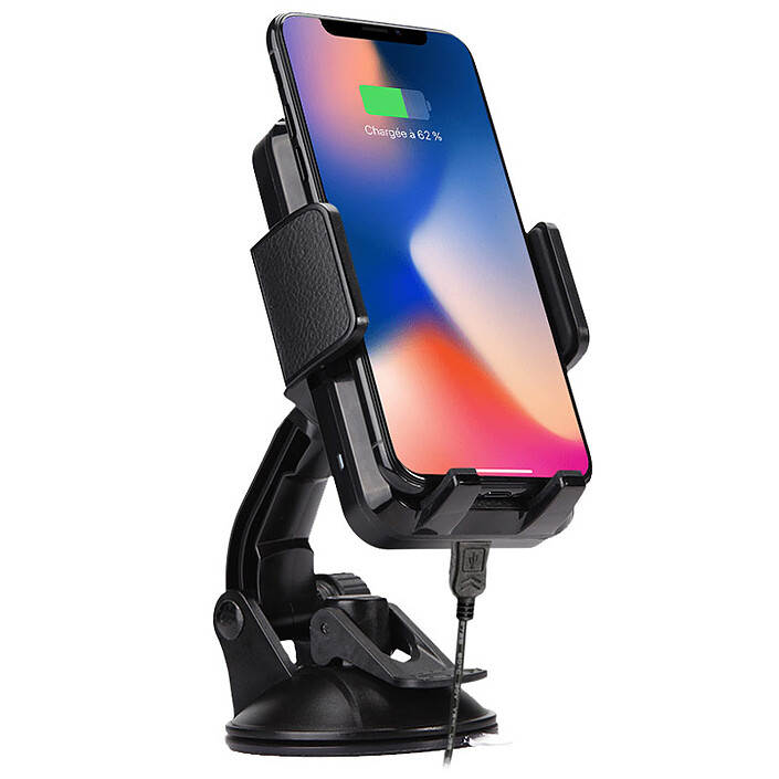 Akashi Support Voiture Sans Fil 10W Qi Noir