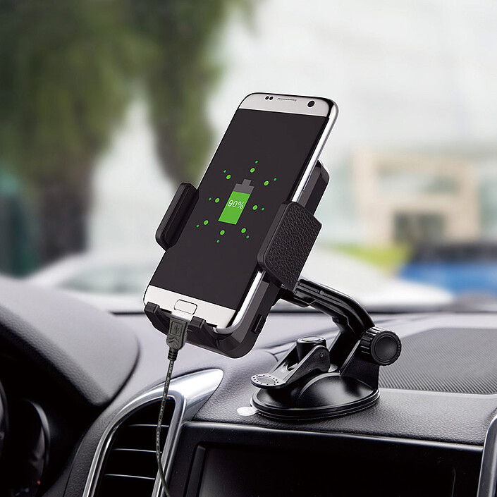 Akashi Support Voiture Sans Fil 10W Qi Noir pas cher