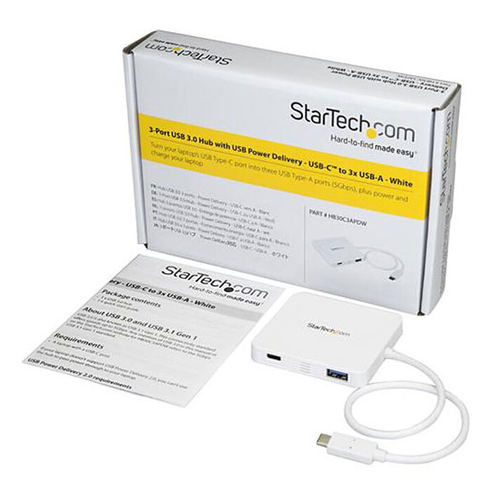 StarTech.com Hub USB-C à 3 ports avec Power Delivery pas cher