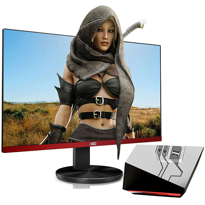 Pack Shadow Box + Ecran 24.5" AOC G2590VXQ 