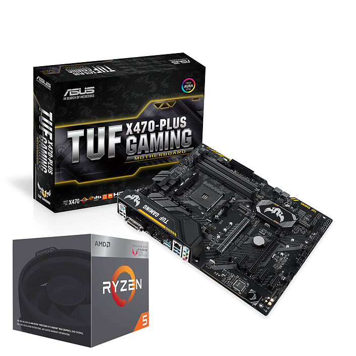 ASUS TUF X470-PLUS GAMING + AMD Ryzen 5 2400G