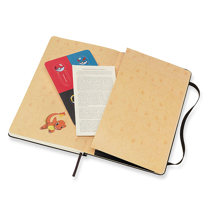 Moleskine Carnet Pokémon Salamèche Large Noir pas cher