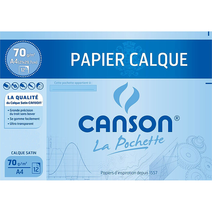 Canson Pochette calque satin 70g A4