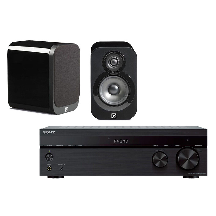 Sony STR-DH190 + Q Acoustics 3010 Noir laqué