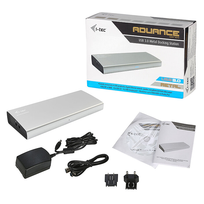 i-tec USB 3.0 Metal Docking Station DVI-I/HDMI/DisplayPort pas cher