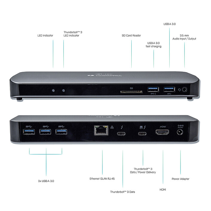 Acheter i-tec Thunderbolt 3 Dual 4K Docking Station + Power Delivery