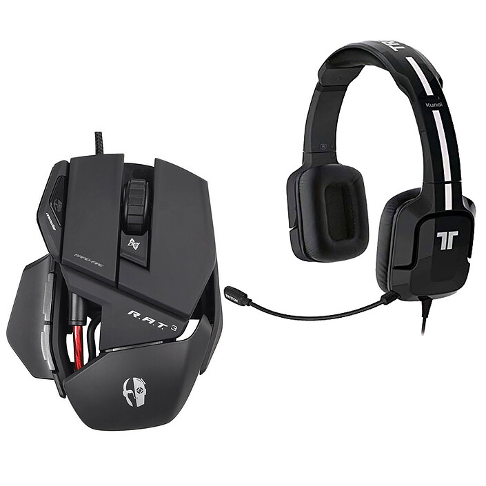 Mad Catz R.A.T. 3 (RAT 3) Matte Black + Tritton Kunai OFFERT !
