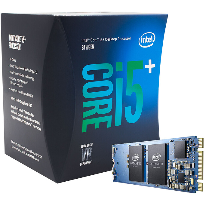 Intel Core i5-8500 (3.0 GHz) + Intel Optane 16 Go M.2 NVMe