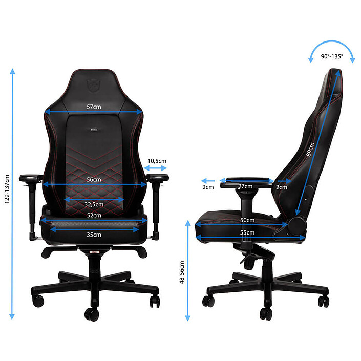 Noblechairs HERO (noir/rouge) pas cher